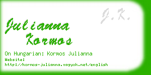 julianna kormos business card